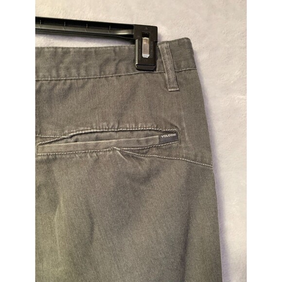 Volcom Vmonty Pants Mens 36x32 Gray Straight Leg Classic Preppy Logo Flaw - Picture 6 of 16